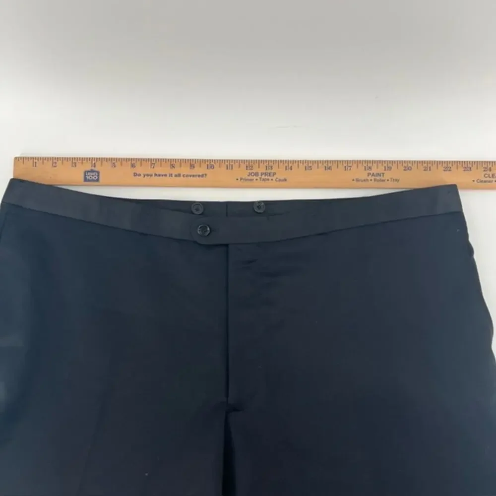 Indochino Wool Cashmere Tuxedo Suit Cumberbund Suspenders Black 50R 46x30 Formal
